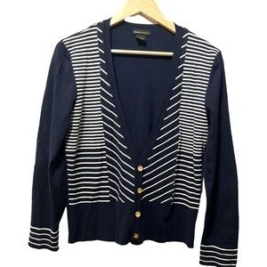 Grace Lane Lewis Stripe Navy Blue and White Cardigan